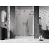 Mexen Lunar L Duo swing shower doors 150 cm, transparent, rose gold - 834DL-150-000-60-00