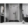 Mexen Lunar L Duo Hinged Shower Door 150 cm, Transparent, Brushed Gun Gray - 834DL-150-000-66-00