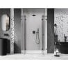 Mexen Lunar L Duo Hinged Shower Door 150 cm, Transparent, Brushed Gun Gray - 834DL-150-000-66-00