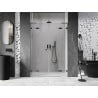 Mexen Lunar L Duo Hinged Shower Door 150 cm, Transparent, Brushed Gun Gray - 834DL-150-000-66-00