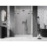 Mexen Lunar L Duo Hinged Shower Door 150 cm, Transparent, Brushed Gun Gray - 834DL-150-000-66-00