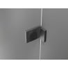 Mexen Lunar L Duo Hinged Shower Door 150 cm, Transparent, Brushed Gun Gray - 834DL-150-000-66-00