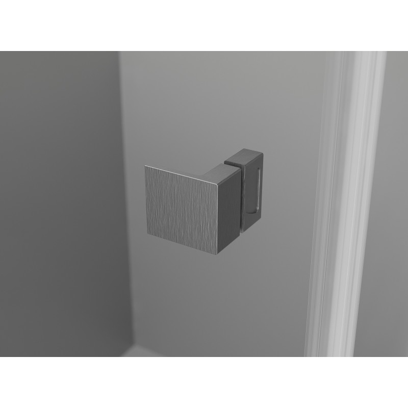 Mexen Lunar L Duo Hinged Shower Doors 170 cm, Transparent, Brushed Gun Gray - 834DL-170-000-66-00