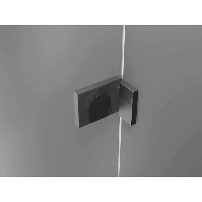 Mexen Lunar L Duo Hinged Shower Doors 170 cm, Transparent, Brushed Gun Gray - 834DL-170-000-66-00