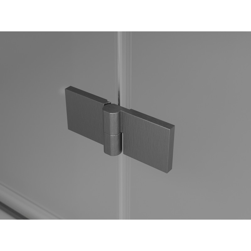 Mexen Lunar L Duo Hinged Shower Doors 170 cm, Transparent, Brushed Gun Gray - 834DL-170-000-66-00