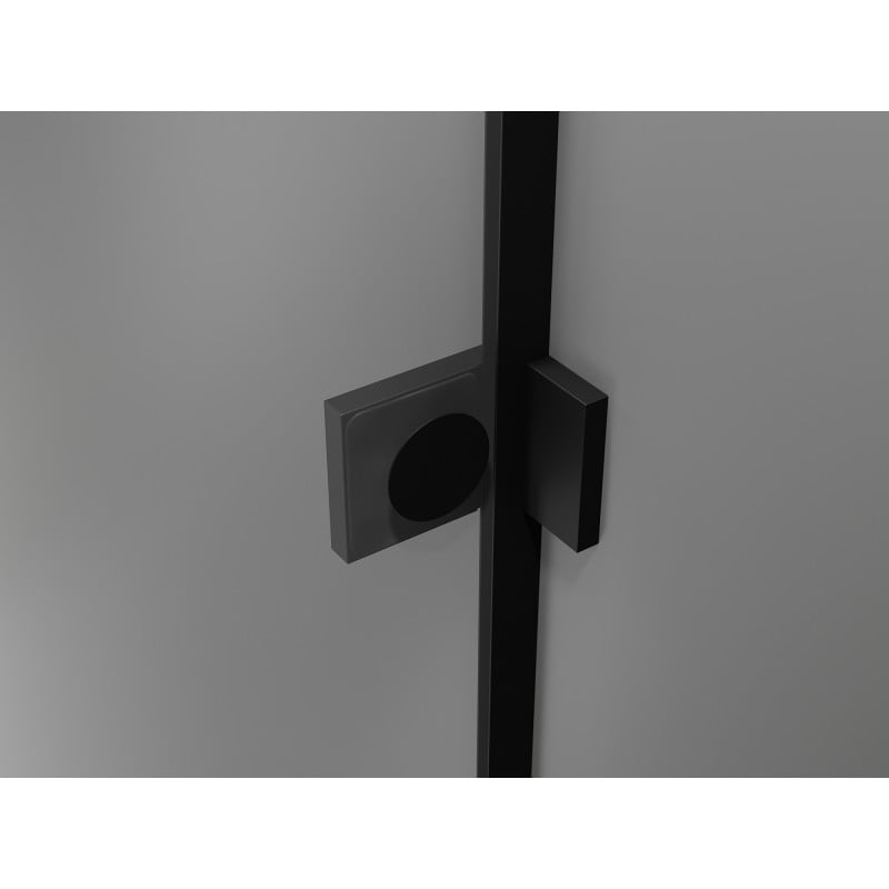 Mexen Lunar L Duo 150 cm Hinged Shower Door, Transparent, Black - 834DL-150-000-70-00