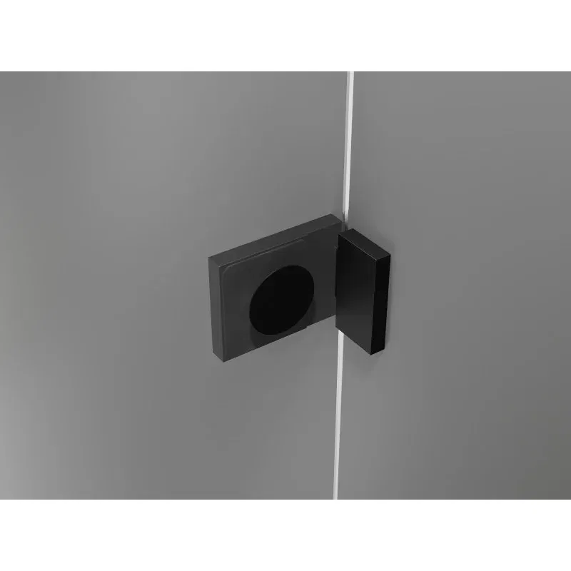 Mexen Lunar L Duo 160 cm Swing Shower Door, Transparent, Black - 834DL-160-000-70-00