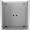 Mexen Lunar L Duo shower doors, 190 cm, transparent, black - 834DL-190-000-70-00
