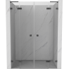 Mexen Lunar L Duo Shower Doors, Hinged, 140 cm, Transparent, Gun Metal - 834DL-140-000-95-00
