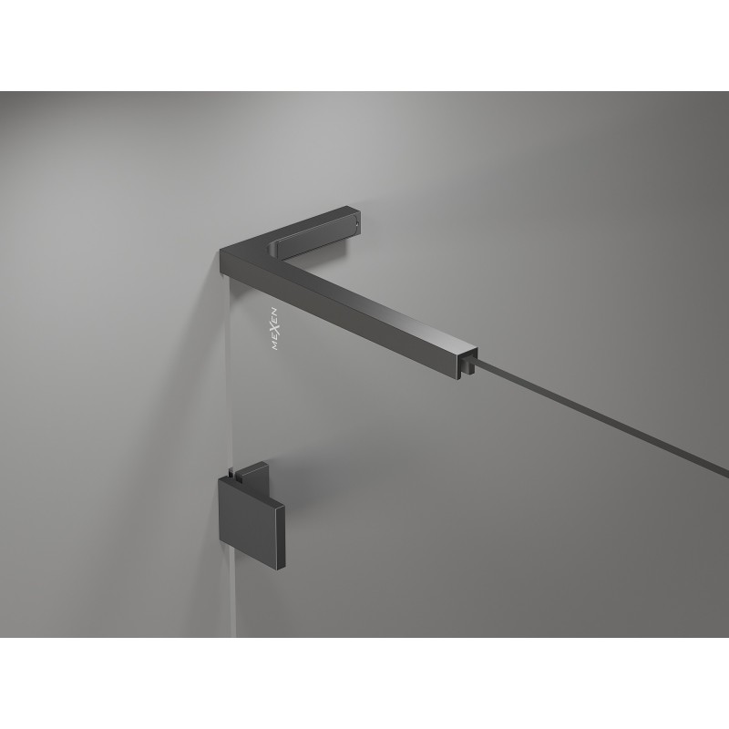 Mexen Lunar L Duo swing shower doors 150 cm, transparent, gun metal - 834DL-150-000-95-00