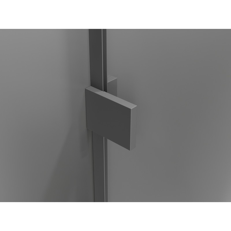 Mexen Lunar L Duo 180 cm Hinged Shower Door, Transparent, Gun Metal - 834DL-180-000-95-00