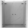 Mexen Lunar L Duo shower doors hinged 200 cm, transparent, gun metal - 834DL-200-000-95-00