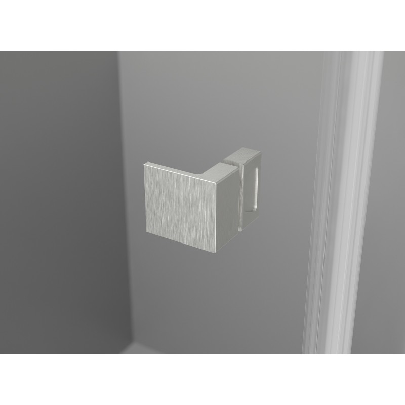 Mexen Lunar L Duo Hinged Shower Door 150 cm, Transparent, Brushed Nickel - 834DL-150-000-97-00