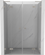 Mexen Lunar L Duo Hinged Shower Door 150 cm, Transparent, Brushed Nickel - 834DL-150-000-97-00