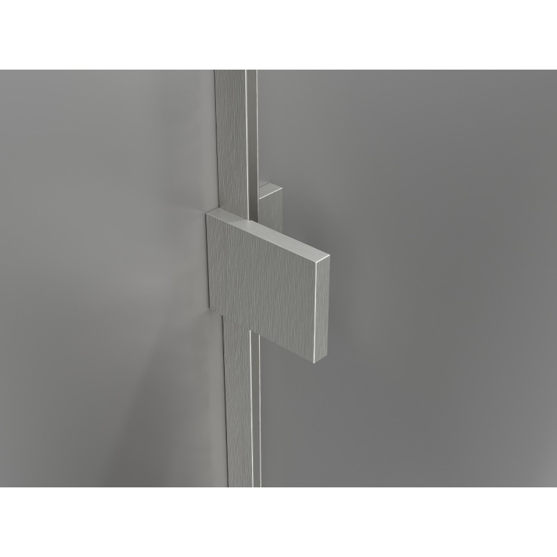 Mexen Lunar L Duo Shower Door Swing 190 cm, Transparent, Brushed Nickel - 834DL-190-000-97-00