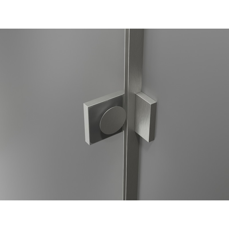 Mexen Lunar L Duo Shower Door Swing 190 cm, Transparent, Brushed Nickel - 834DL-190-000-97-00