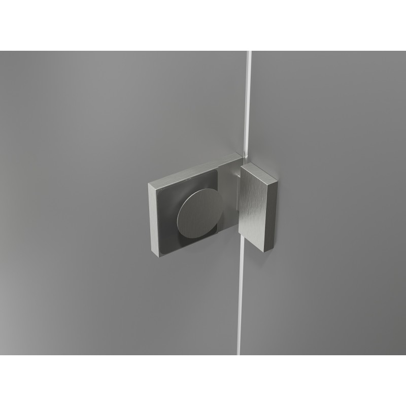 Mexen Lunar L Duo Shower Door Swing 190 cm, Transparent, Brushed Nickel - 834DL-190-000-97-00