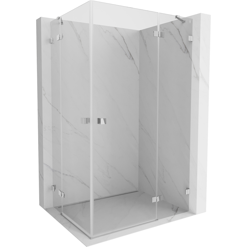 Mexen Lunar Duo right-hinged shower cabin 110 x 95 cm, transparent, chrome - 834-110P-095L-01-00