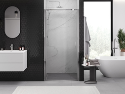 Mexen Exo-B hinged shower door 50 cm, transparent, chrome - 817-050-000-01-00