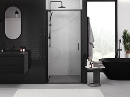 Mexen Exo-B 50 cm Swing Shower Door, Transparent, Black - 817-050-000-70-00