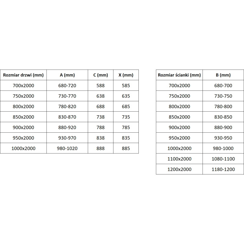 Mexen Exo-B swing shower enclosure 80 x 100 cm, transparent, chrome - 817-080-100-01-00