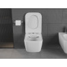 Mexen Stella Rimless WC bowl with slim soft-close seat, duroplast, glossy white - 30680900