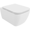 Mexen Stella Rimless toilet bowl with a slim soft close toilet seat, Thermosetting polymer, White - 30680900