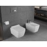 Mexen Stella Rimless toilet bowl with a slim soft close toilet seat, Thermosetting polymer, White - 30680800