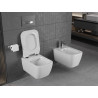 Mexen Stella rimless WC bowl with a soft-close slim seat, duroplast, glossy white - 30680800