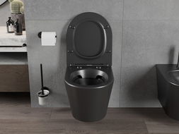 Mexen Rico Rimless toilet bowl, Black matt - 3372XX85
