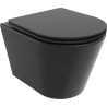 Mexen Rico Rimless WC Bowl with Slim Soft-Close Seat, Duroplast, Matte Black - 30721085