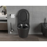Mexen Rico Rimless Toilet Bowl with Soft-Close Slim Seat, Duroplast, Matte Black - 30721085