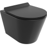 Mexen Rico Rimless WC bowl with slim soft-close seat, duroplast, black matte - 30720185