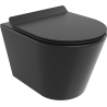 Mexen Rico Rimless WC Bowl with Soft-Close Slim Seat, Duroplast, Matte Black - 30720185