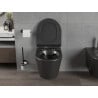 Mexen Rico Rimless WC bowl with slim soft-close seat, duroplast, black matte - 30720185
