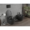 Mexen Rico Rimless WC bowl with slim soft-close seat, duroplast, black matte - 30720185