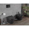 Mexen Rico Rimless WC Bowl with Soft-Close Slim Seat, Duroplast, Matte Black - 30720185