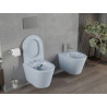 Mexen Rico Rimless WC bowl with soft-closing slim seat, duroplast, matte gray-blue - 30724069