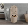 Mexen Rico Rimless WC bowl with slim soft-close seat, duroplast, matte cappuccino - 30724064