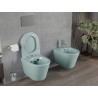 Mexen Rico rimless toilet bowl with a slim soft-close seat, duroplast, light green matte - 30724048