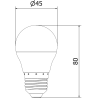Mexen Nova LED Bulb E27, G45, 1W, Cool - 6500K, 105 lm - L101-E27-0165-01
