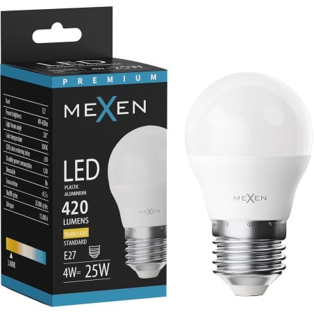Mexen Nova LED Bulb E27, G45, 4W, Warm - 3000K, 420 lm - L101-E27-0430-01