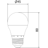 Mexen Nova LED Bulb E27, G45, 5W, Warm - 3000K, 525 lm - L101-E27-0530-01
