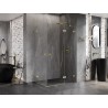 Mexen Lunar Duo Shower Enclosure Pivot Right 110 x 105 cm, Transparent, Brushed Gold - 834-110P-105L-55-00