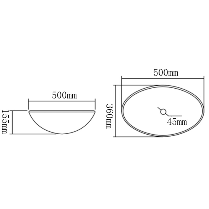 Mexen Goa glass countertop sink 50 x 36 cm, black - 24085070