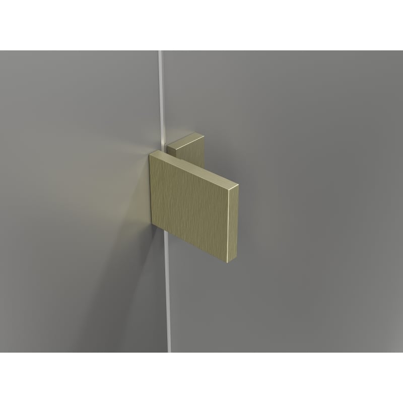 Mexen Lunar Duo right-hinged shower cabin 115 x 110 cm, transparent, brushed gold - 834-115P-110L-55-00