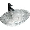 Mexen Goa glass countertop washbasin 50 x 36 cm, transparent - 24085000