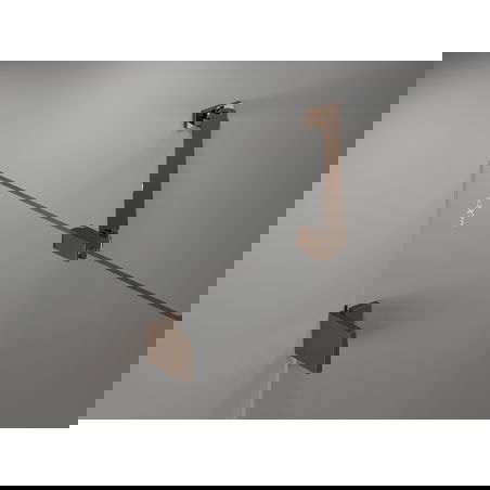 Mexen Lunar Duo Shower Enclosure Right Pivot 75 x 70 cm, Transparent, Rose Gold - 834-075P-070L-60-00