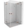 Mexen Lunar Duo Right-Swinging Shower Enclosure 100 x 70 cm, Transparent, Rose Gold - 834-100P-070L-60-00