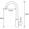 Mexen Ana kitchen faucet, black - 671000-70